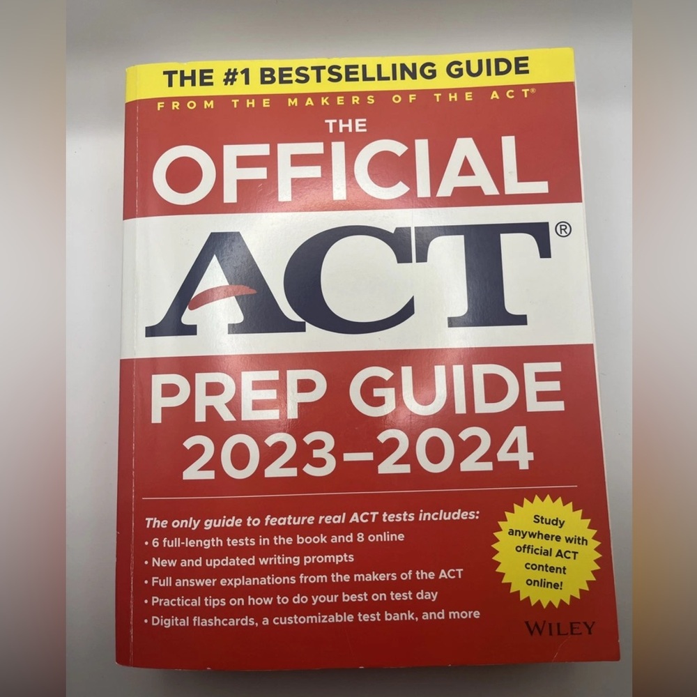 The Official ACT Prep Guide 2023-2024 Book + 14 Practice Tests + 400 Digital...